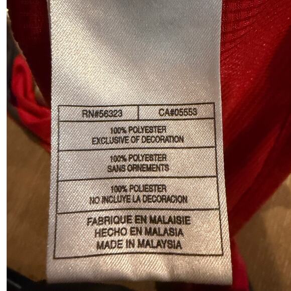 Nike Fit Dry Boys 1/4 Zip Long Sleeve Mock Neck Red/Navy Pullover Sz Large - Picture 6 of 8